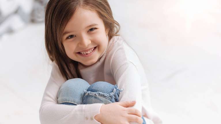 young girl smiling in castle rock