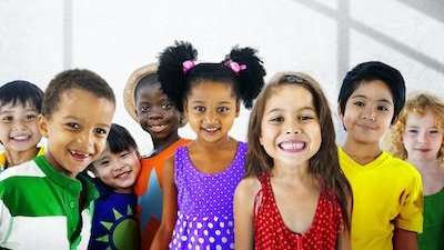 group of young children smiling