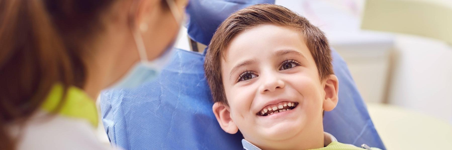 young boy at pediatric dentist castle pines
